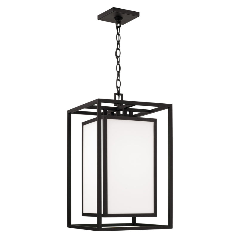 Capital Lighting 953114BK One Light Outdoor Hanging Lantern, Black