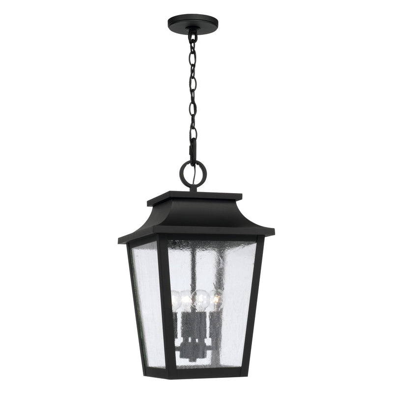 Capital Lighting 953344BK Four Light Outdoor Hanging Lantern, Black