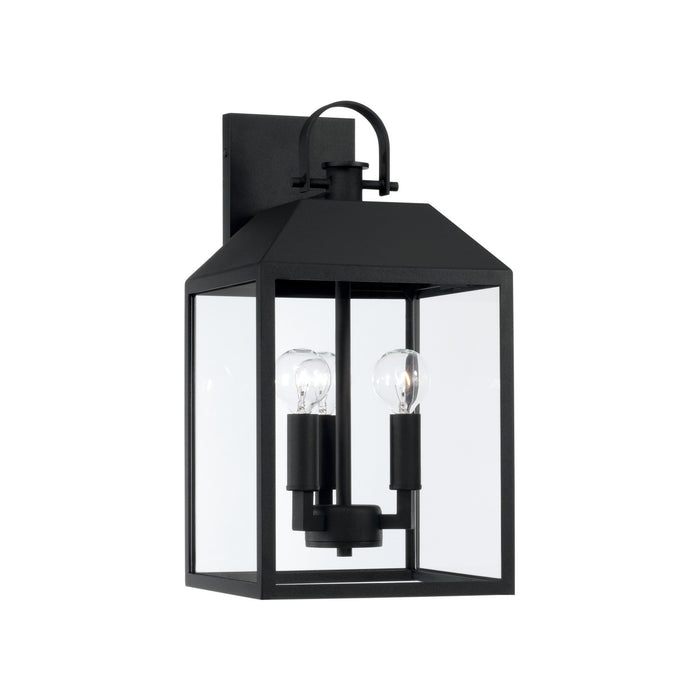 Capital Lighting 953431BK Three Light Outdoor Wall Lantern, Black
