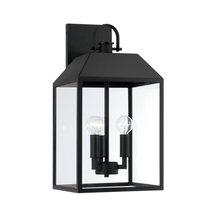 Capital Lighting 953432BK Three Light Outdoor Wall Lantern, Black