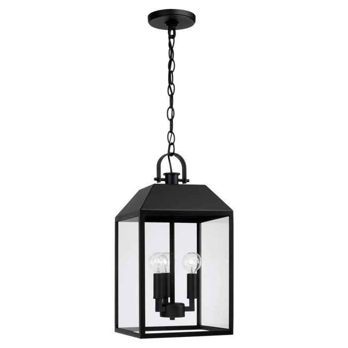 Capital Lighting 953434BK Three Light Outdoor Hanging Lantern, Black