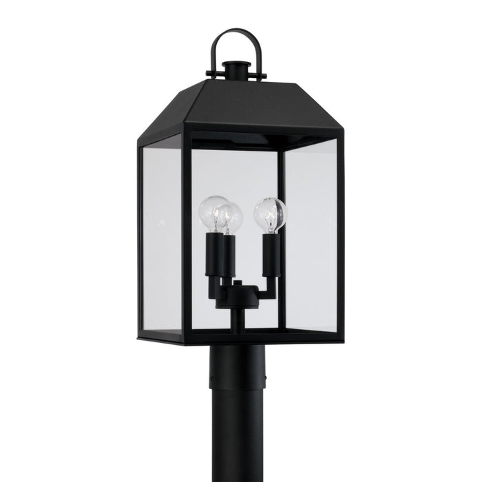 Capital Lighting 953435BK Three Light Outdoor Post Lantern, Black
