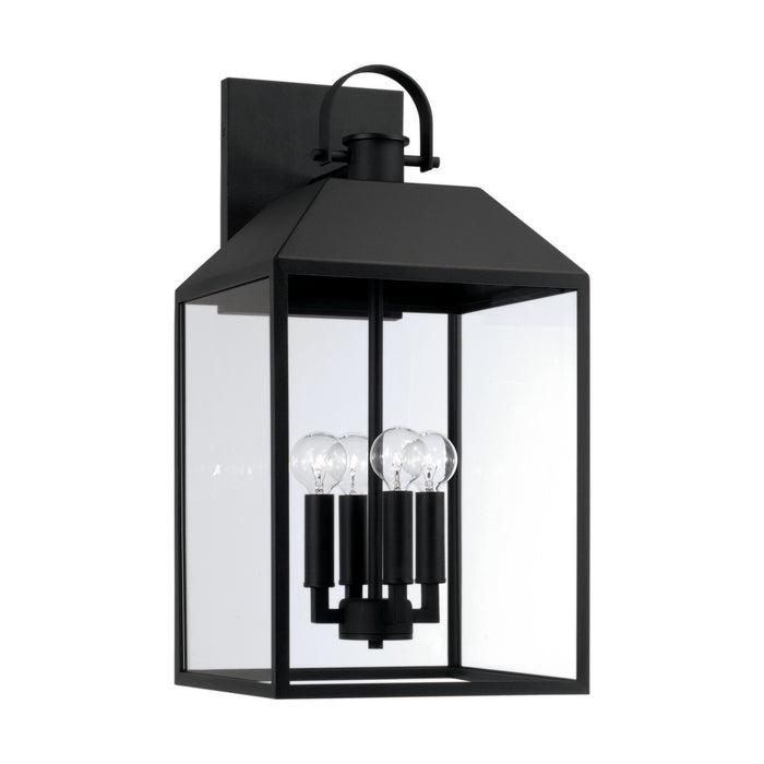 Capital Lighting 953443BK Four Light Outdoor Wall Lantern, Black