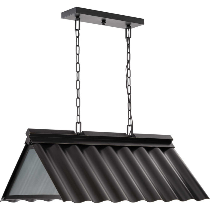 Progress Lighting P550119-108 Three Light Outdoor Pendant, Oil Rubbed Bronze