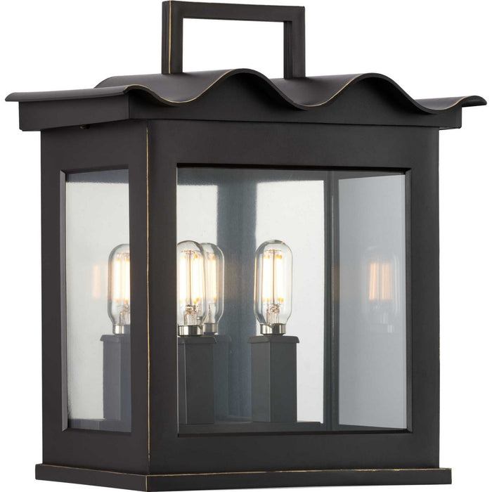 Progress Lighting P560297-108 Two Light Outdoor Wall Lantern, Oil Rubbed Bronze