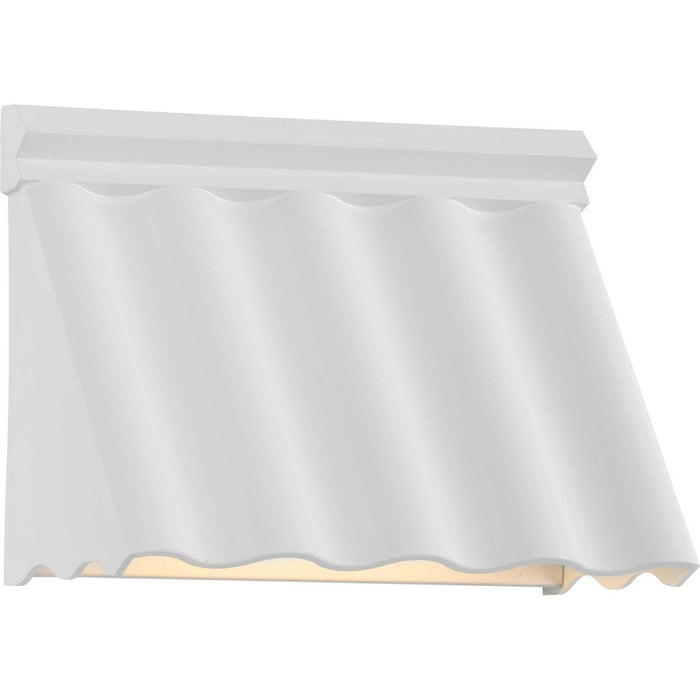 Progress Lighting P560299-192-27 LED Outdoor Wall Sconce, Shelter White