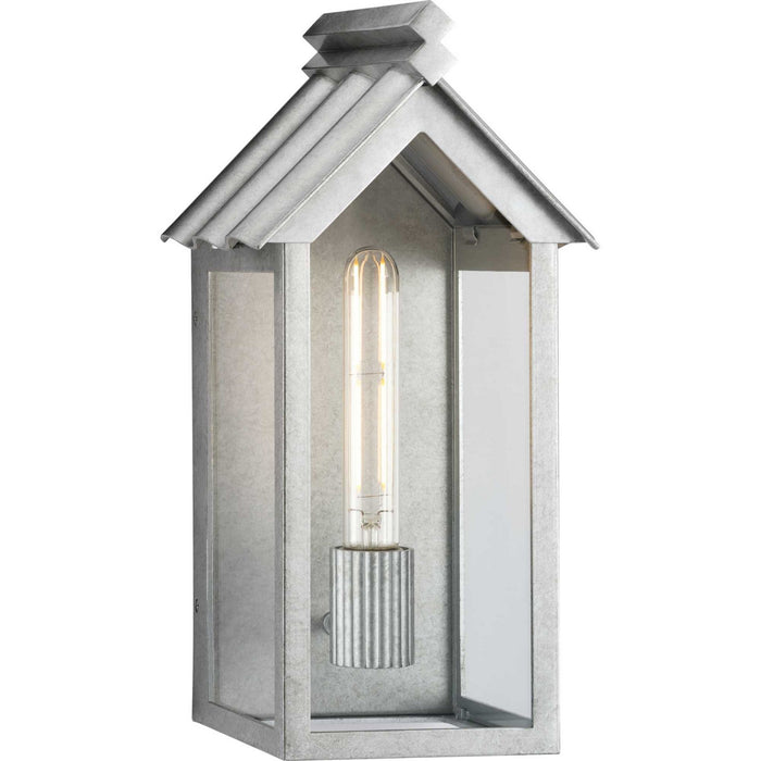 Progress Lighting P560304-141 One Light Outdoor Wall Lantern, Galvanized Finish