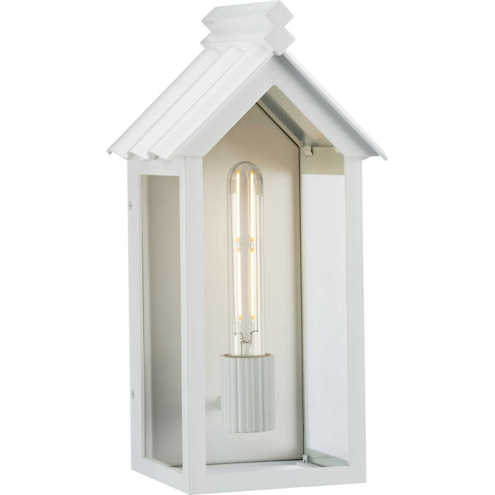 Progress Lighting P560304-192 One Light Outdoor Wall Lantern, Shelter White