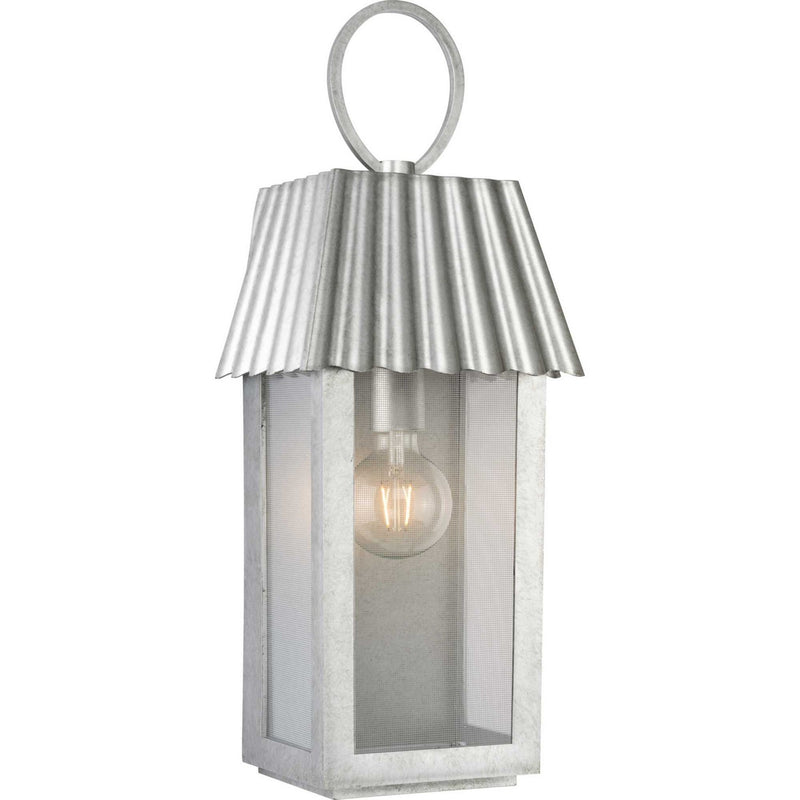 Progress Lighting P560306-141 One Light Outdoor Wall Lantern, Galvanized Finish