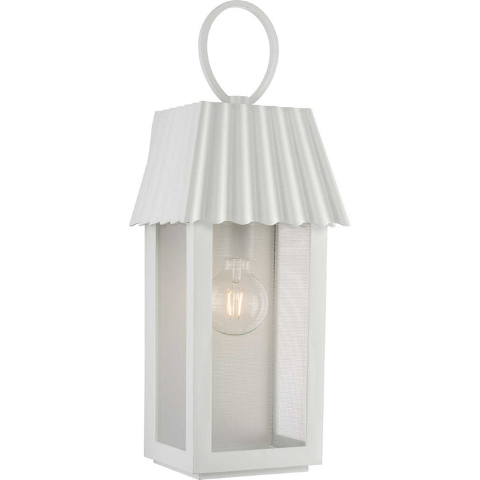 Progress Lighting P560306-192 One Light Outdoor Wall Lantern, Shelter White