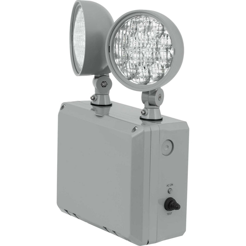 Progress Lighting PE2WL-82 LED Emergency Lighting Fixture, Metallic Gray