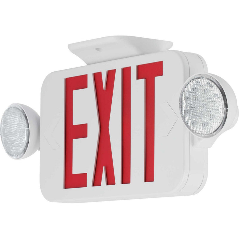Progress Lighting PECUE-UR-30-RC LED Combination Exit/Emergency Light, White