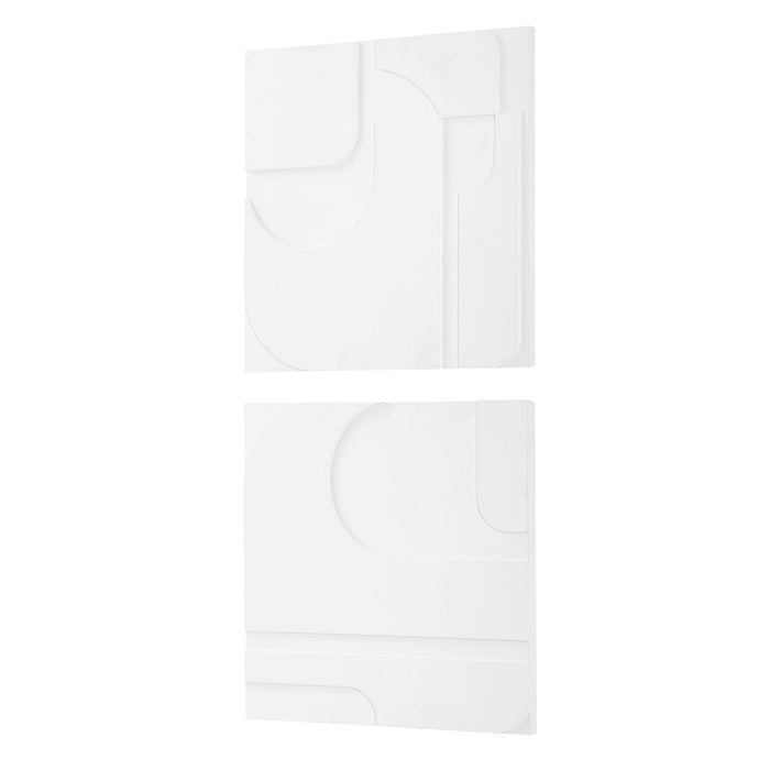 Uttermost 04373 Wall Decor, S/2, Solid White