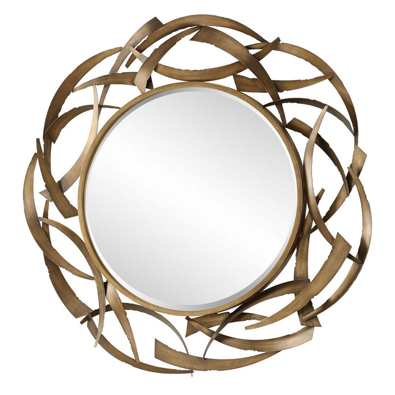 Uttermost 08181 Mirror, Antiqued Golden Bronze