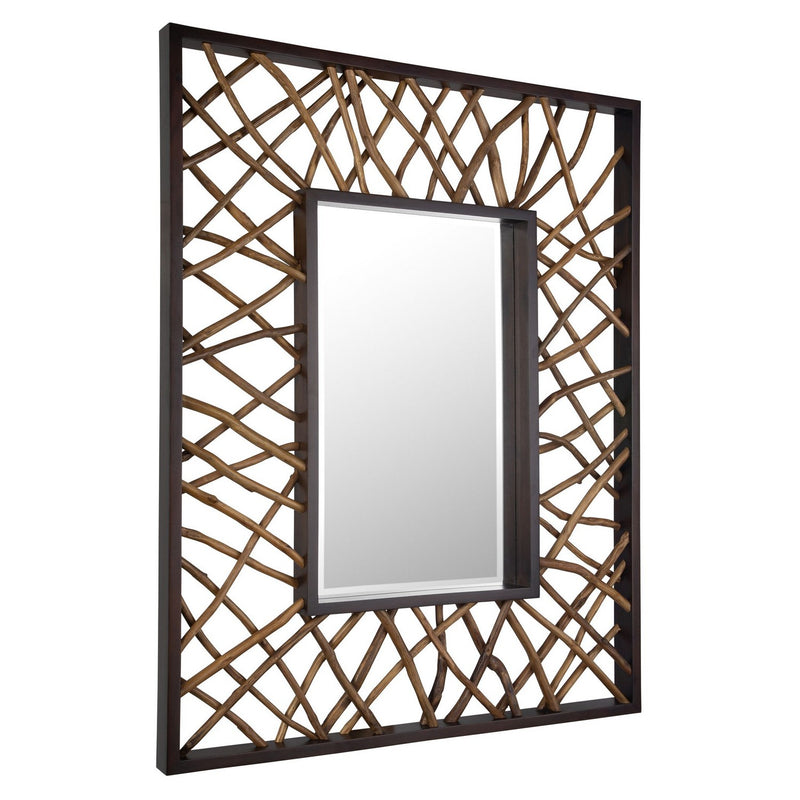 Uttermost 08184 Mirror, Solid Mahogany Wood