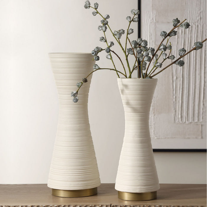 Uttermost 18142 Vases, S/2, Pristine White