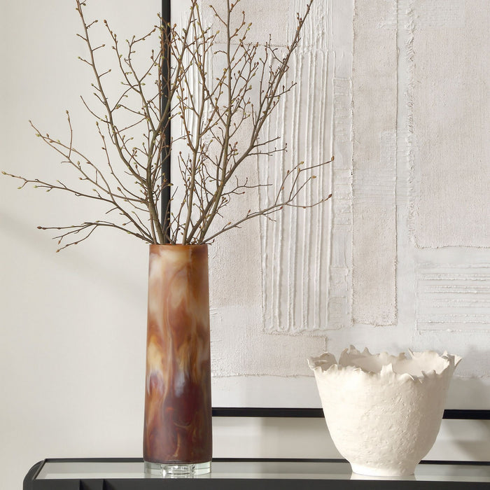 Uttermost 18143 Vase, Caramel And Brown