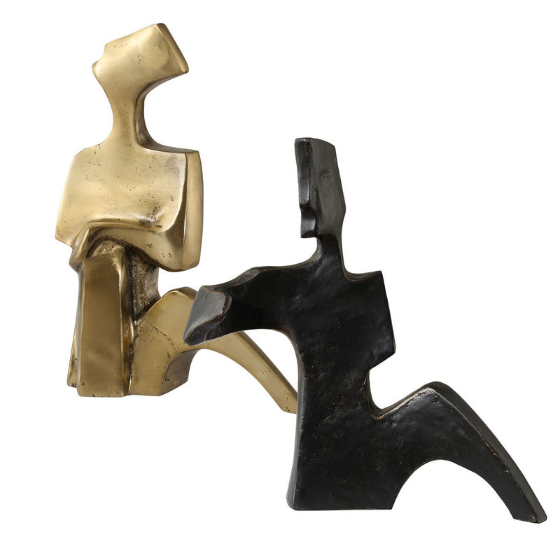Uttermost 18149 Sculptures, S/2, Shimmering Bronze And Gold