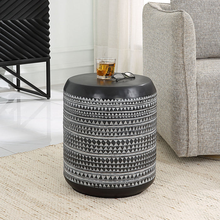 Uttermost 22967 Accent Table, Chalk Black