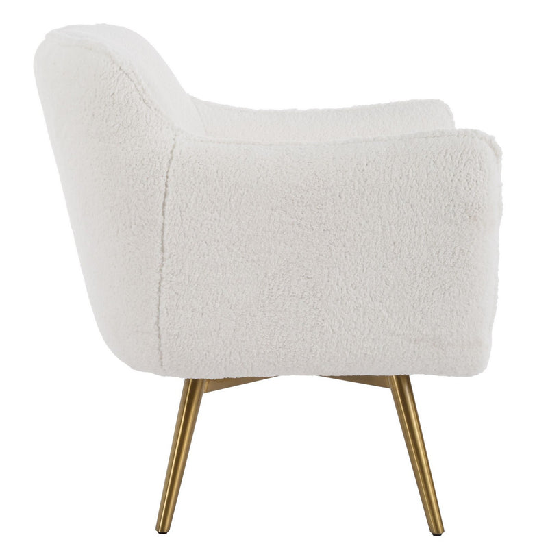 Uttermost 23805 Swivel Chair, Brushed Brass