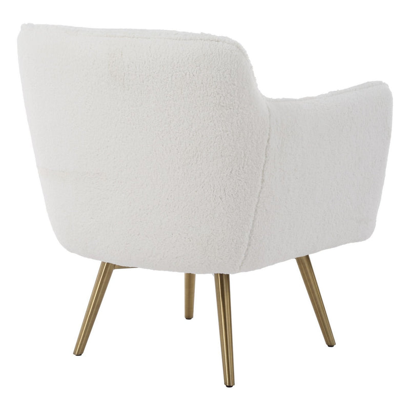Uttermost 23805 Swivel Chair, Brushed Brass