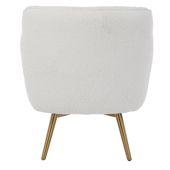Uttermost 23805 Swivel Chair, Brushed Brass