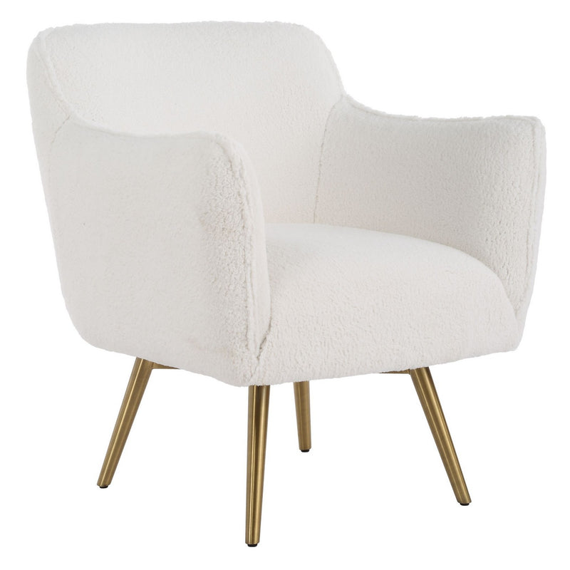 Uttermost 23805 Swivel Chair, Brushed Brass