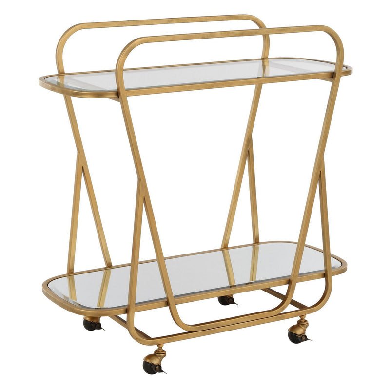 Uttermost 22907 Serving Cart, Antique Brass