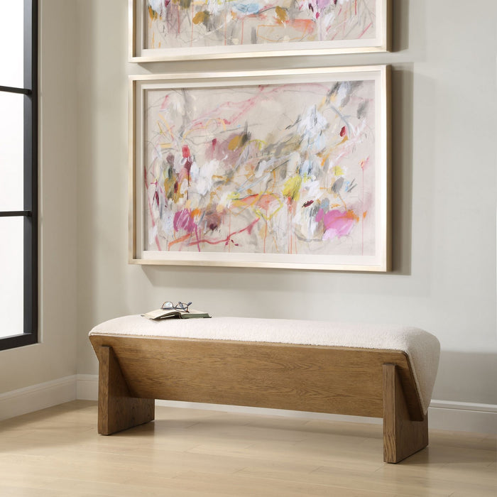 Uttermost 23806 Bench, Soft Ivory