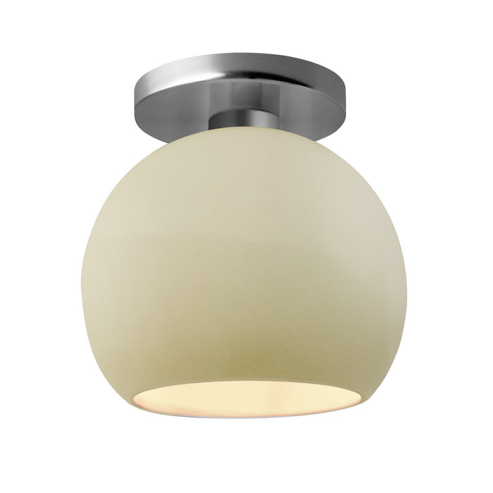 Justice Designs CER-6353-VAN-NCKL One Light Semi-Flush Mount, Vanilla (Gloss)