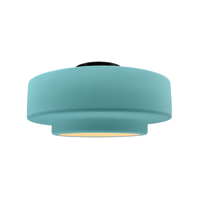 Justice Designs CER-6363-RFPL-MBLK One Light Semi-Flush Mount, Reflecting Pool