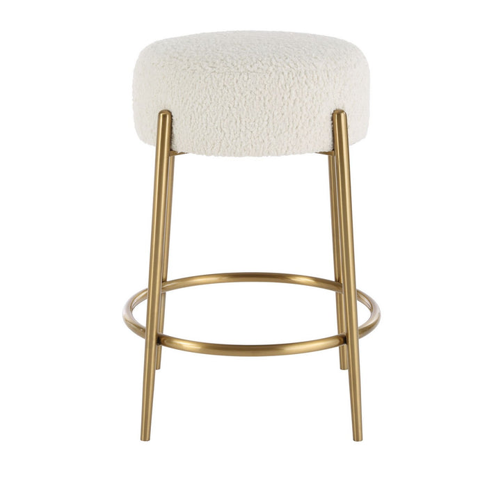 Uttermost 23810 Counter Stool, Brushed Brass