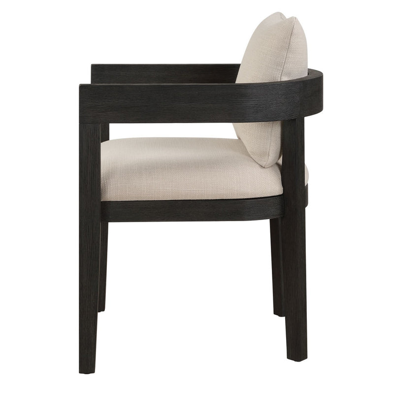 Uttermost 23816 Dining Chair, Oak In A Rich Ebony Stain