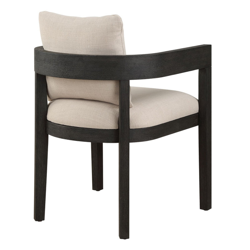 Uttermost 23816 Dining Chair, Oak In A Rich Ebony Stain