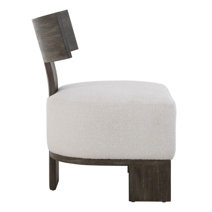 Uttermost 23833 Accent Chair, Dark Walnut
