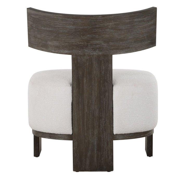 Uttermost 23833 Accent Chair, Dark Walnut
