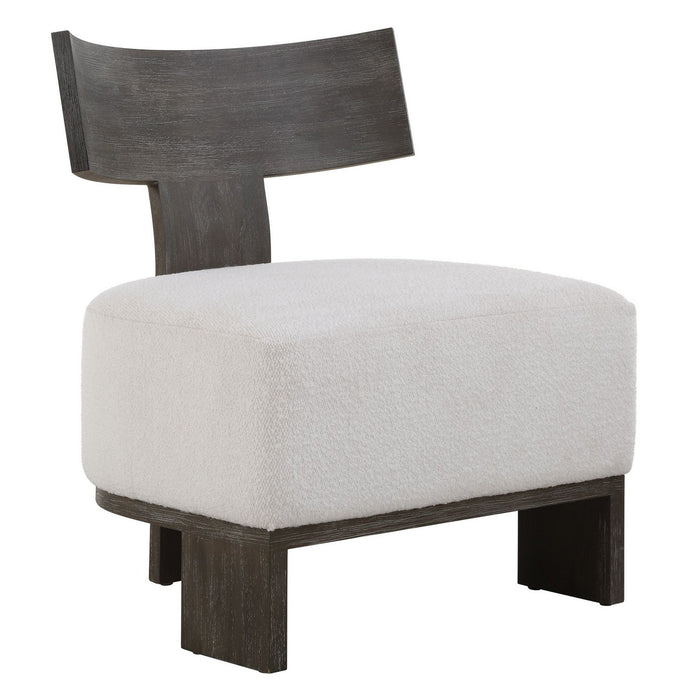 Uttermost 23833 Accent Chair, Dark Walnut