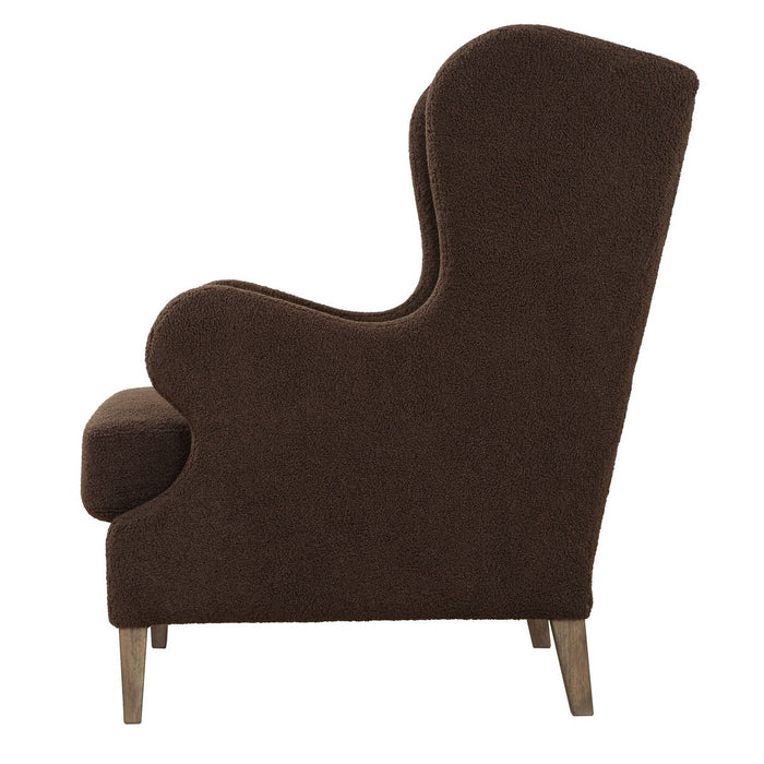 Uttermost 23839 Accent Chair, Weathered Light Walnut