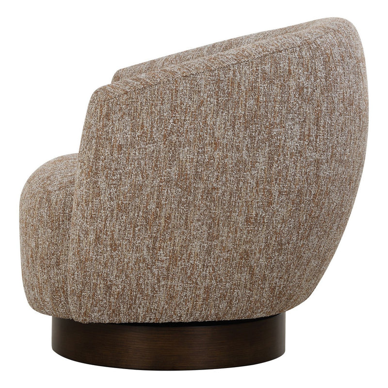 Uttermost 23842 Swivel Chair, Dark Walnut