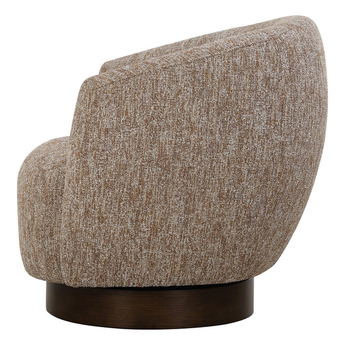 Uttermost 23842 Swivel Chair, Dark Walnut