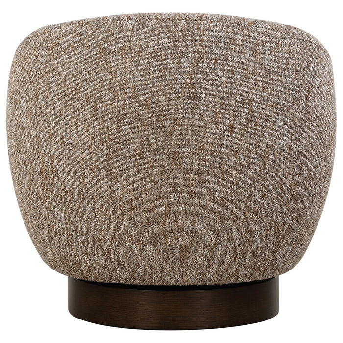 Uttermost 23842 Swivel Chair, Dark Walnut
