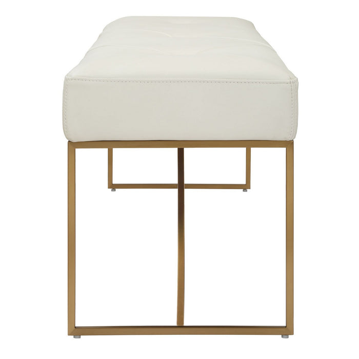 Uttermost 23843 Bench, Brushed Brass