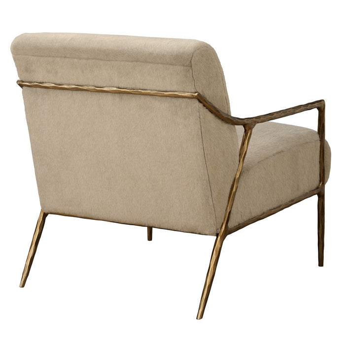 Uttermost 23847 Accent Chair, Aged Gold