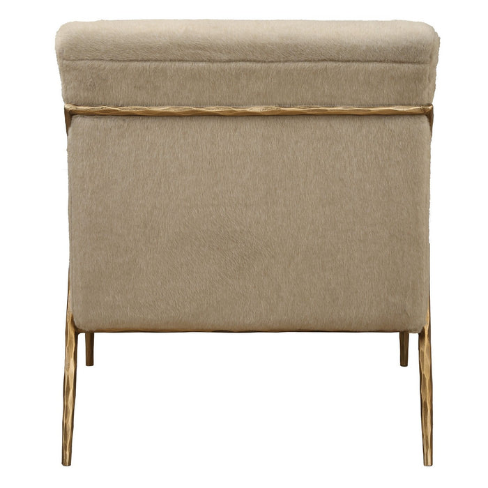 Uttermost 23847 Accent Chair, Aged Gold