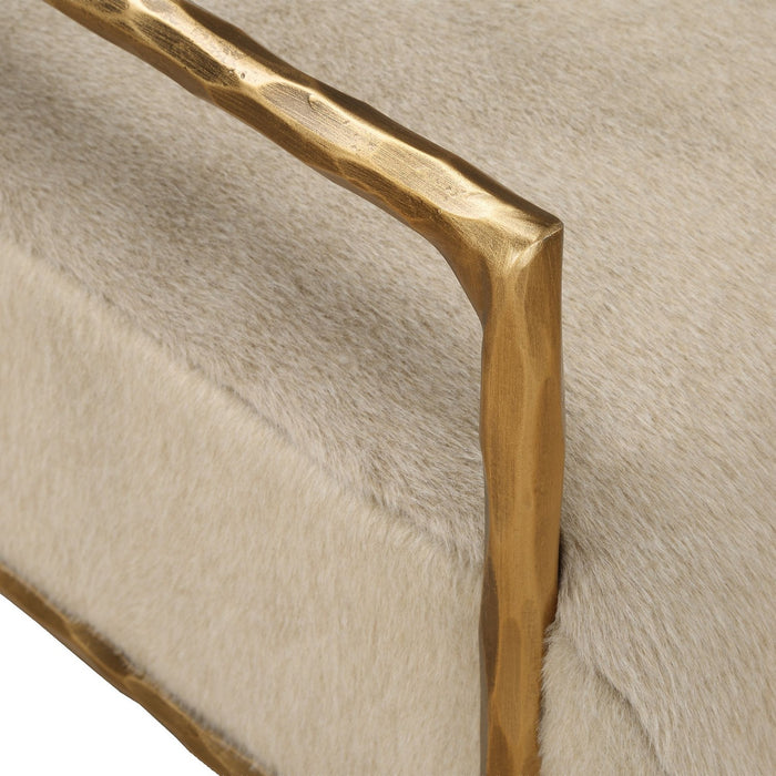 Uttermost 23847 Accent Chair, Aged Gold