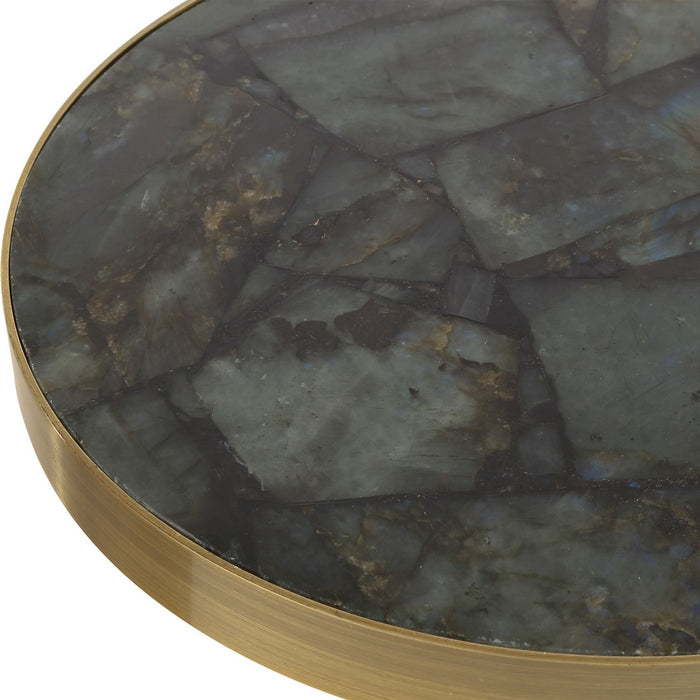 Uttermost 24173 Drink Table, Brushed Brass Stainless Steel