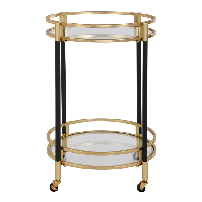 Uttermost 24198 Bar Cart, Matte Black