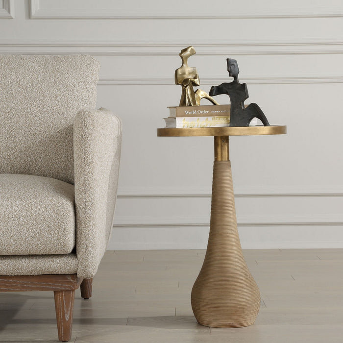 Uttermost 24392 Accent Table, Antique Brass