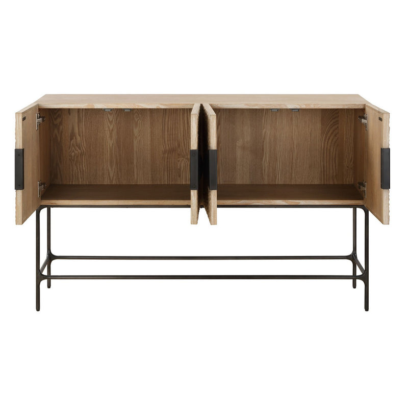 Uttermost 24437 Cabinet, Solid Black Iron