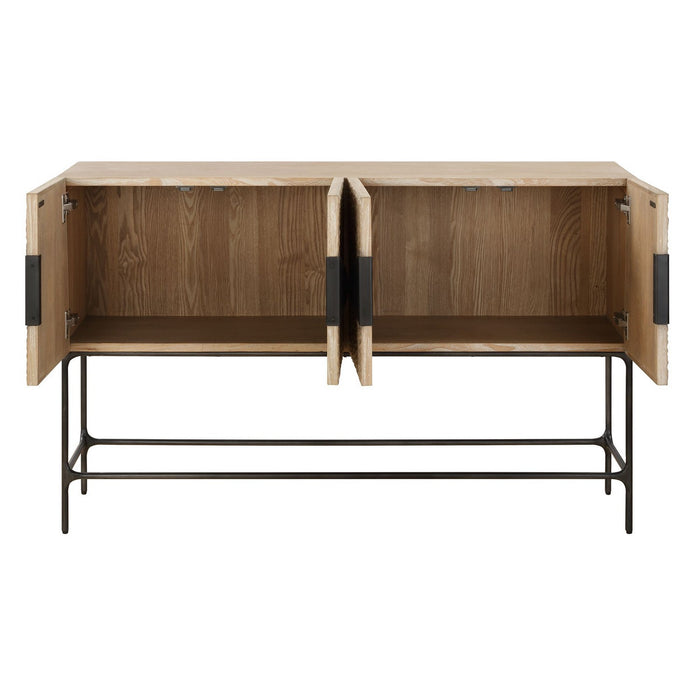 Uttermost 24437 Cabinet, Solid Black Iron